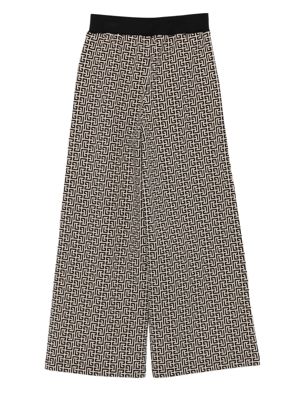 Balmain Kids Broek met monogram-print - Beige