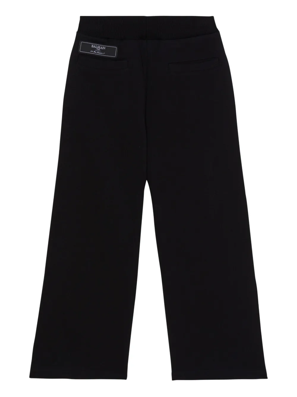 Balmain Kids Tweekleurige katoenen broek - Zwart