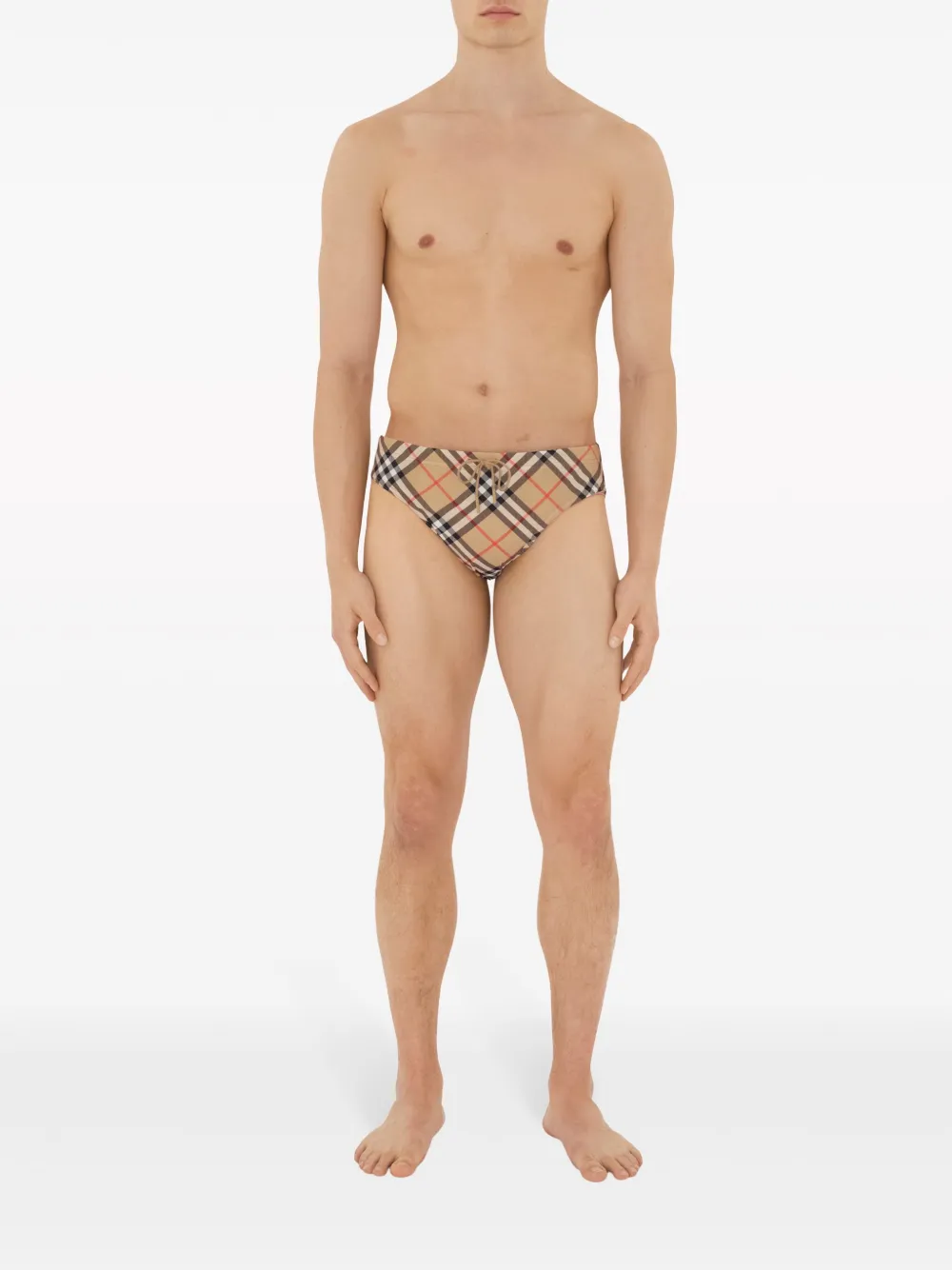 Burberry Geruite zwembroek - Beige