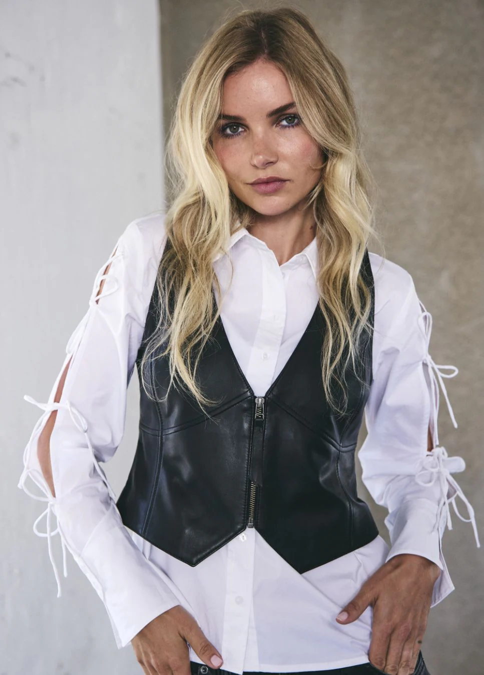 Co'Couture Phoebe gilet leer