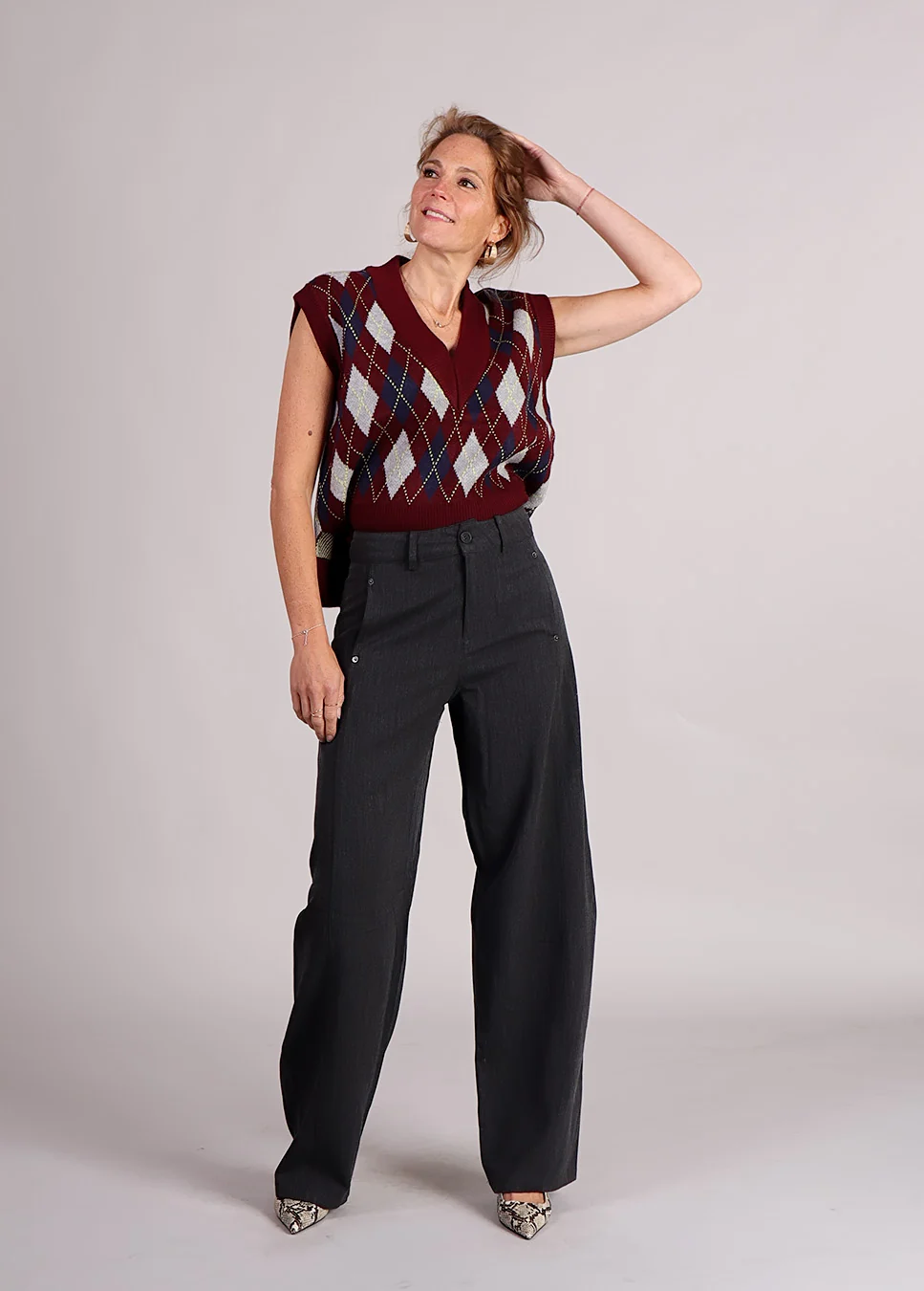Co'Couture Rowcc check vest spencer
