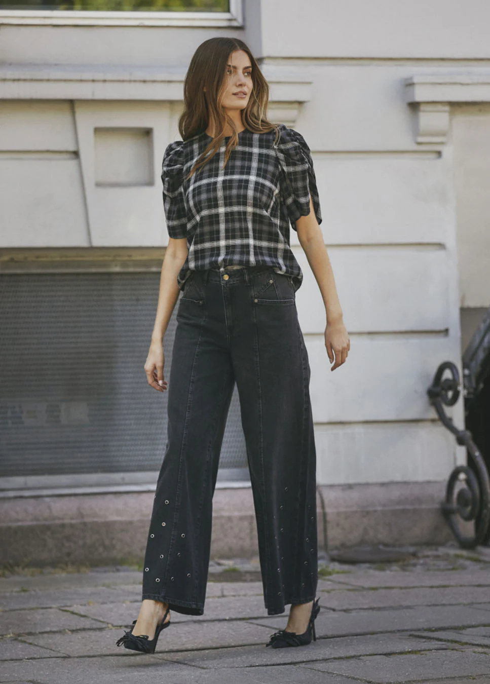 Co'Couture Sifcc eyelet wide ll jeans