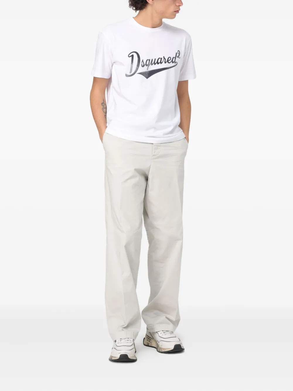 DSQUARED2 Broek met riemlussen - Beige