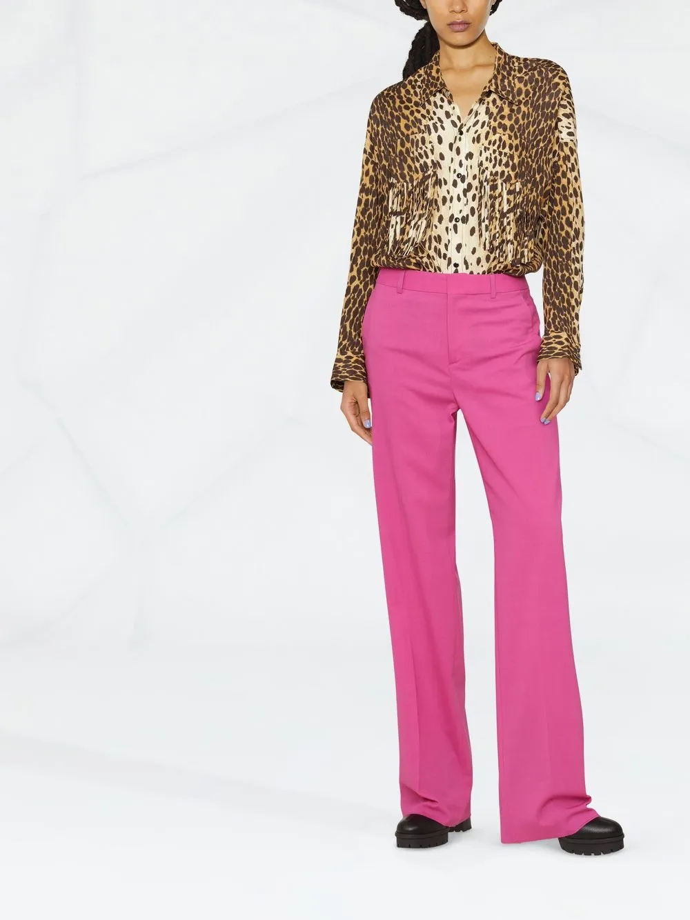 DSQUARED2 High waist broek - Roze