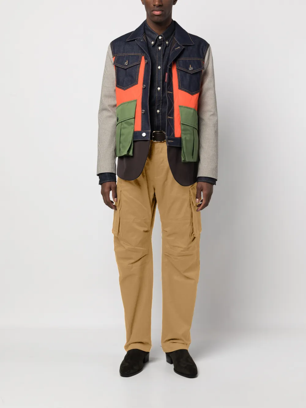 DSQUARED2 logo patch cargo trousers - Beige