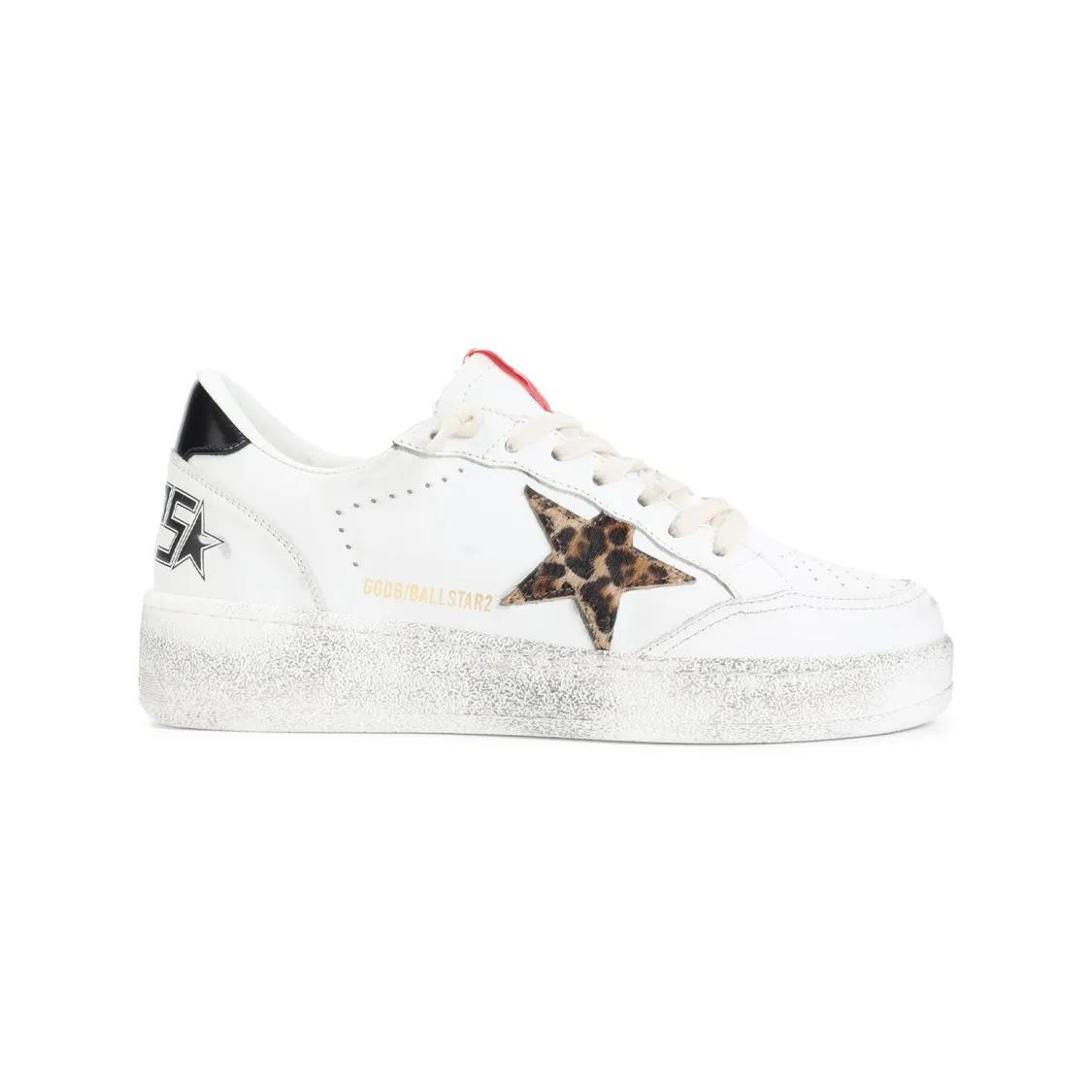 Golden Goose Low-Top Sneakers - Cow Leather Sneakers in wit
