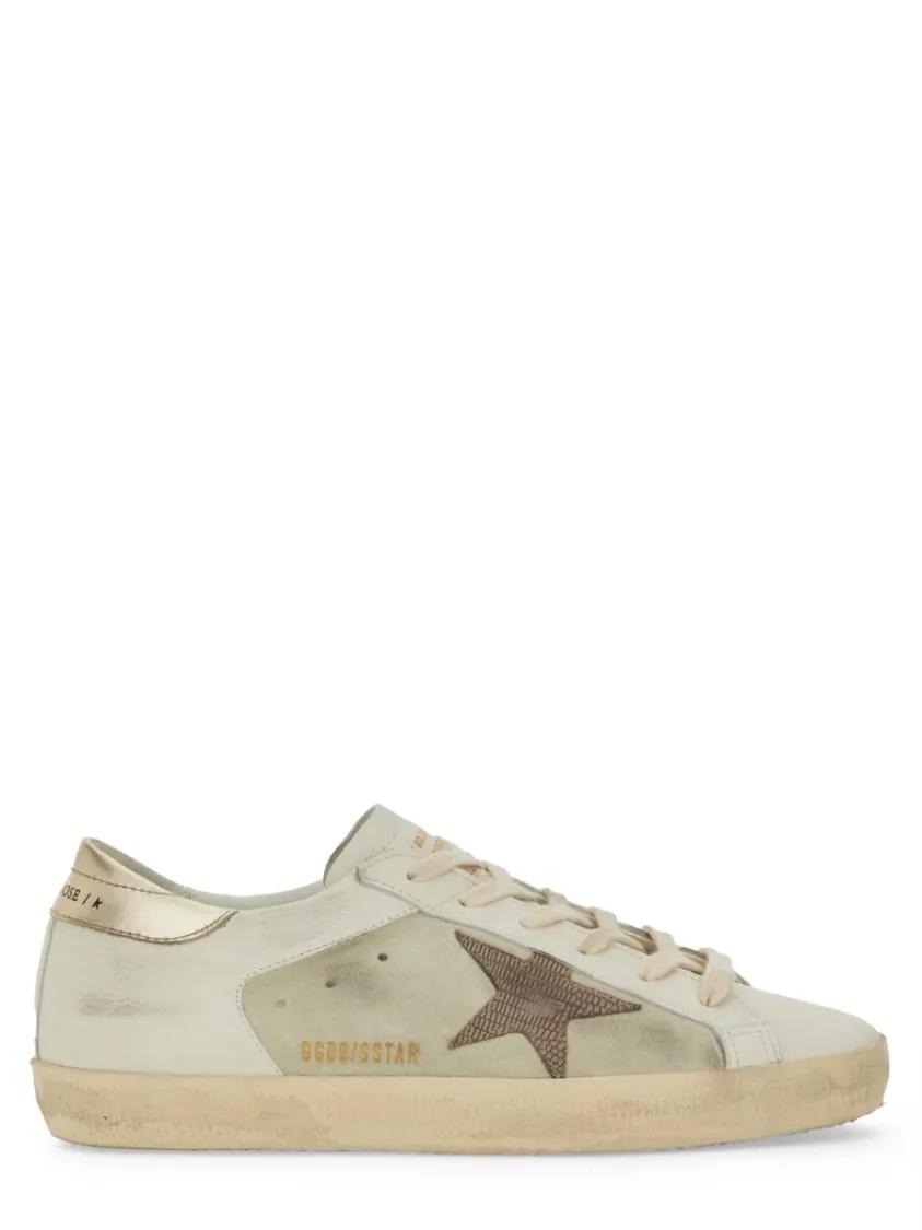 Golden Goose Low-Top Sneakers - "Super-Star" Sneaker in beige