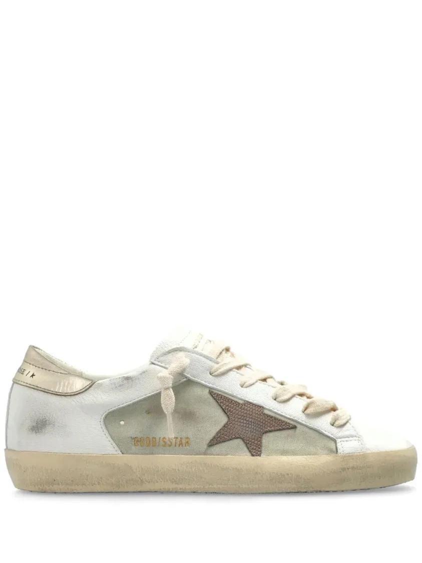 Golden Goose Low-Top Sneakers - Vintage-Inspired White Sneakers With Star Detail in wit