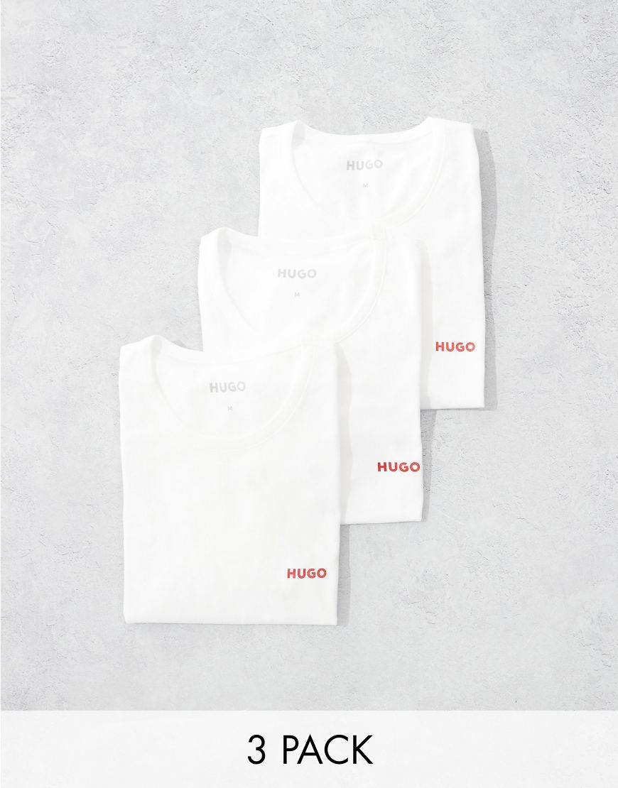 HUGO - Bodywear - 3er-Pack T-Shirts in Weiß