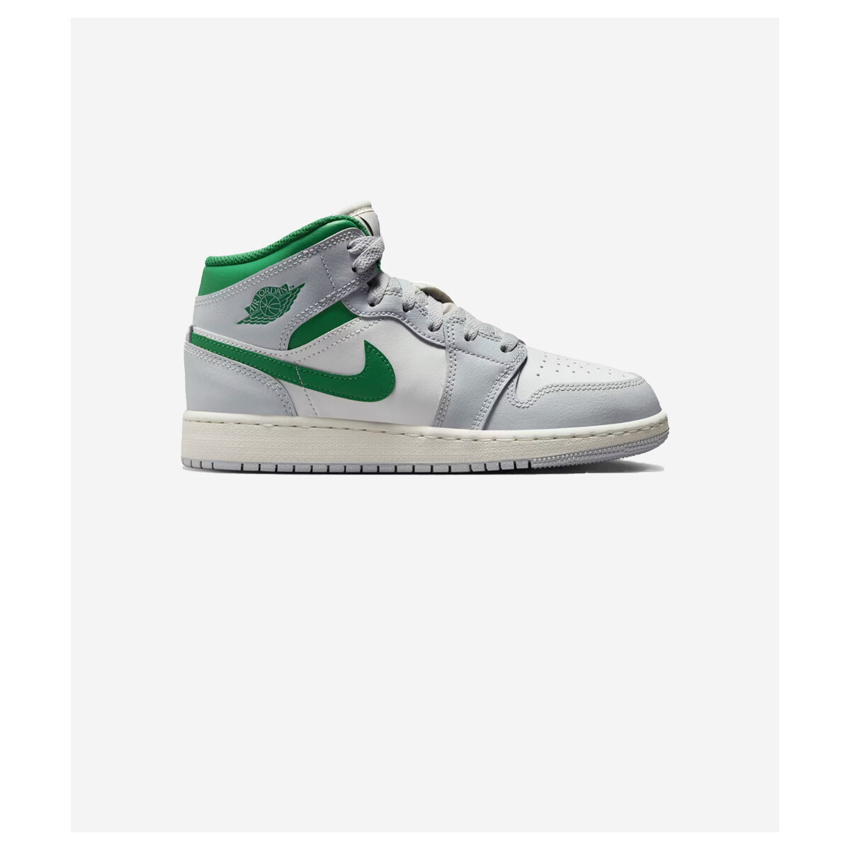 Hoge Sneakers Nike Jordan 1 Mid White Pure Platinum Pine Green (GS)