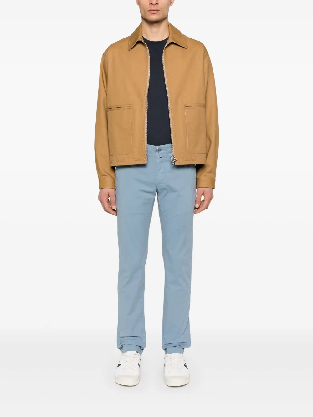 Jacob Cohën Broek met toelopende pijpen - Blauw
