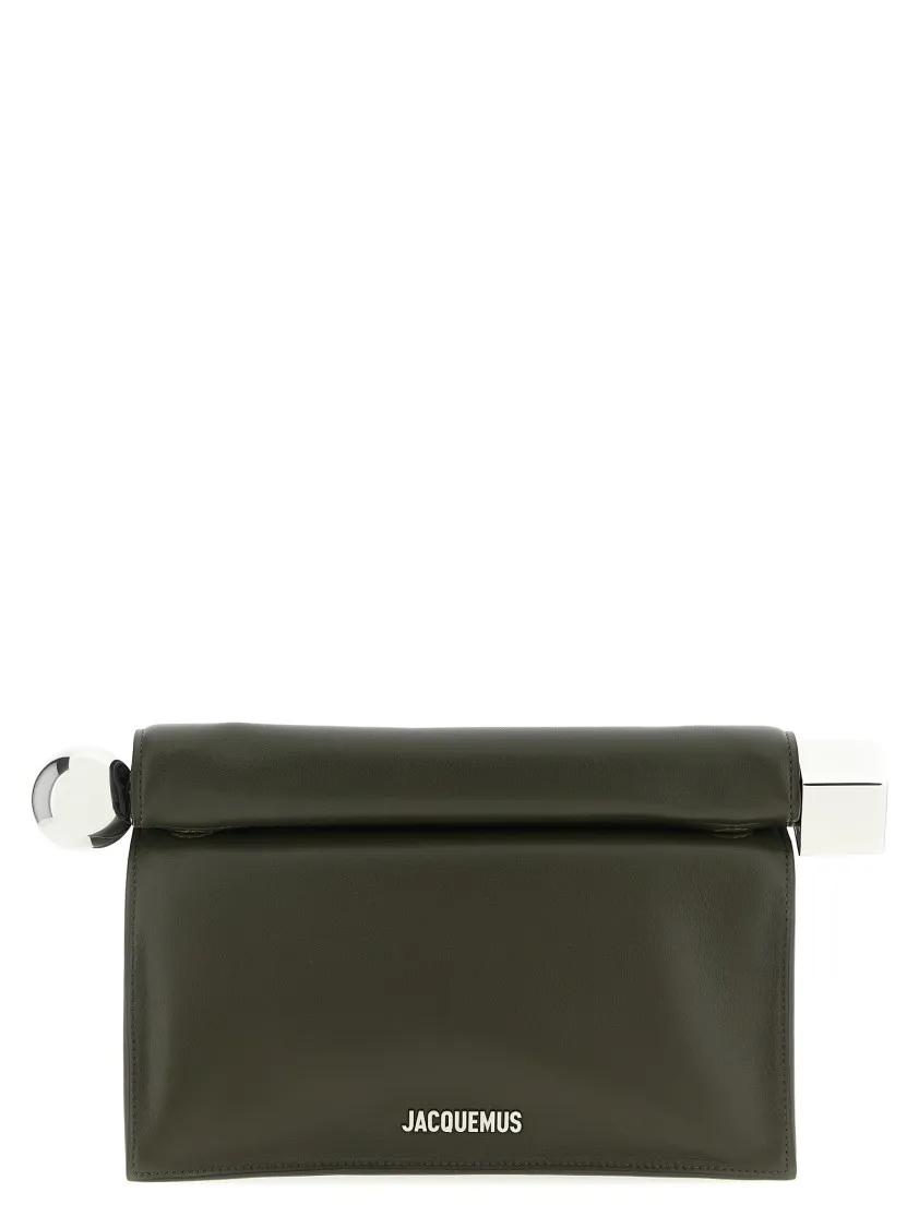 Jacquemus Clutches - La Pochette Rond Carré' Clutch in zwart