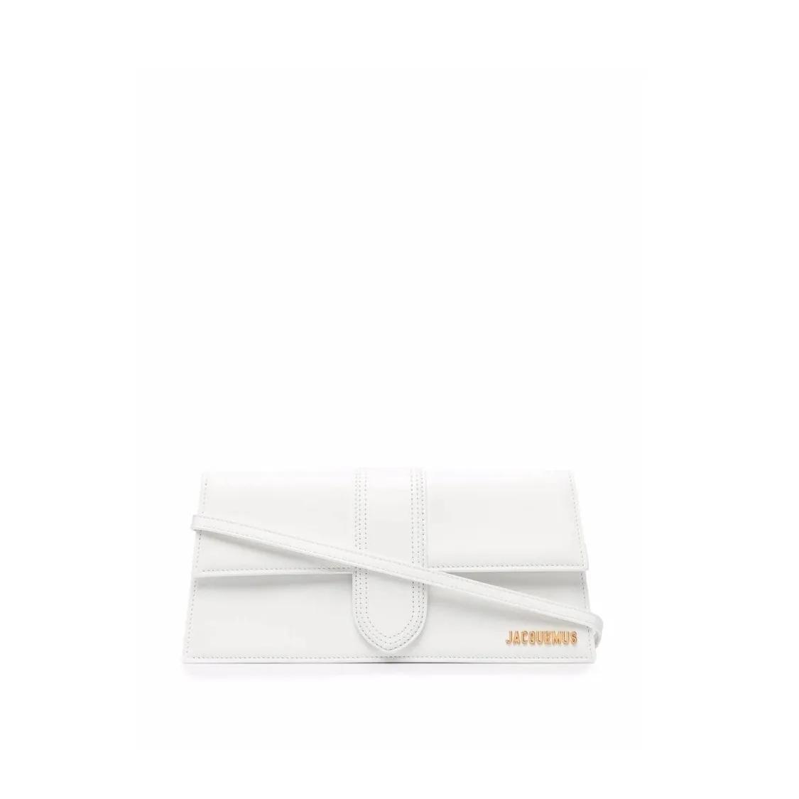 Jacquemus Hobo bags - Le Bambino Long Leather Shoulder Bag in wit