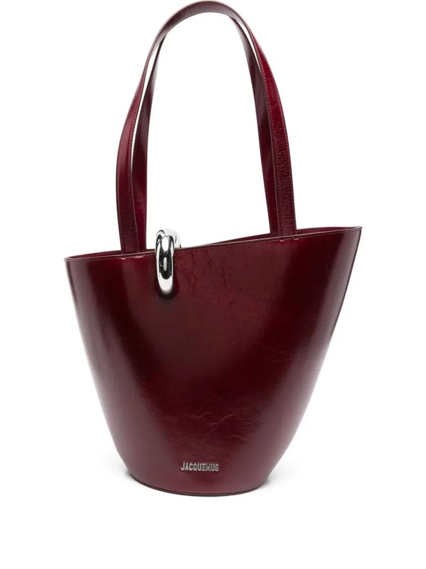 Jacquemus Hobo bags - Le Bambola Moyen Leather Shoulder Bag in zwart