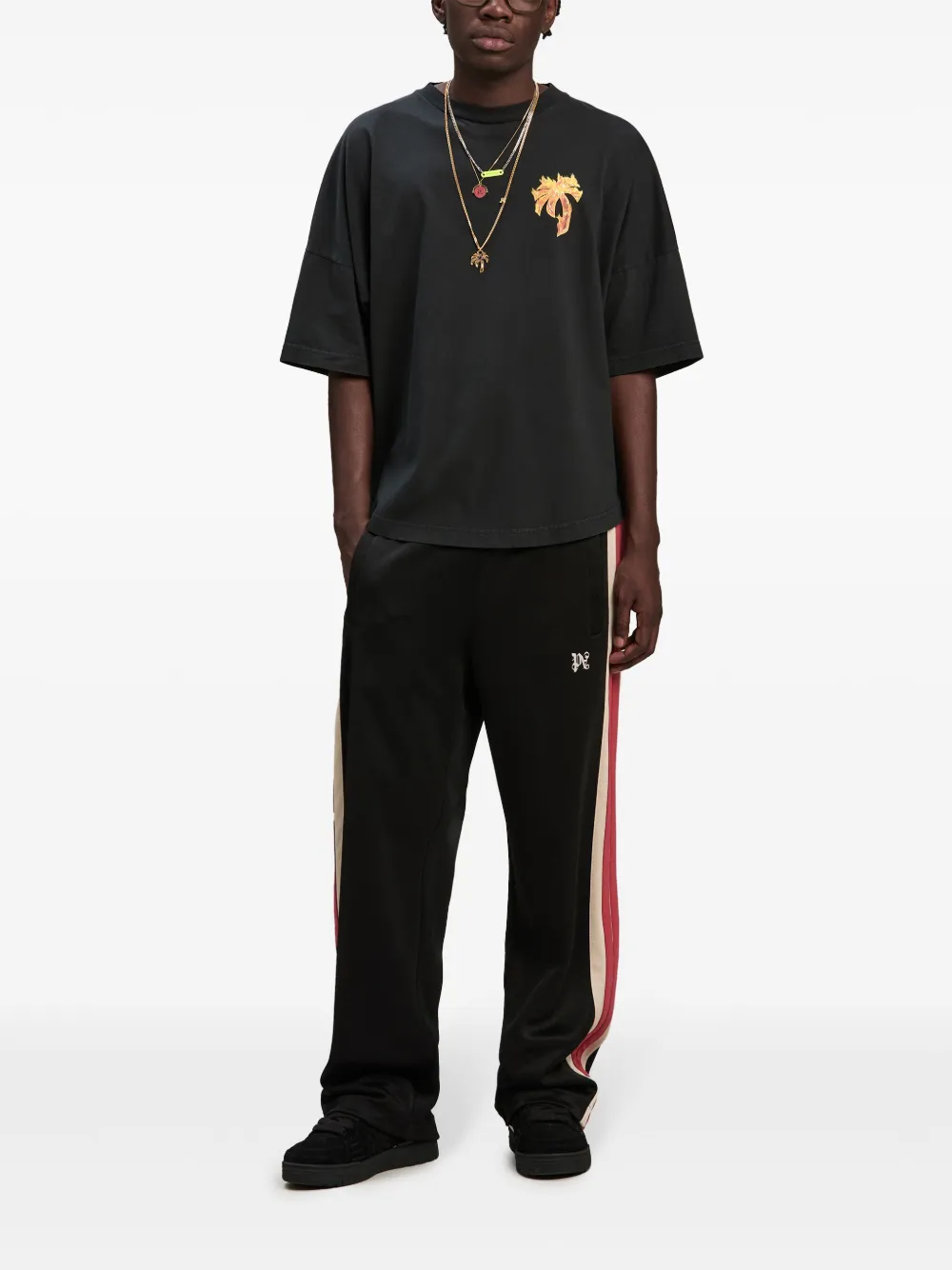 Palm Angels Trainingsbroek met geborduurd monogram - Zwart
