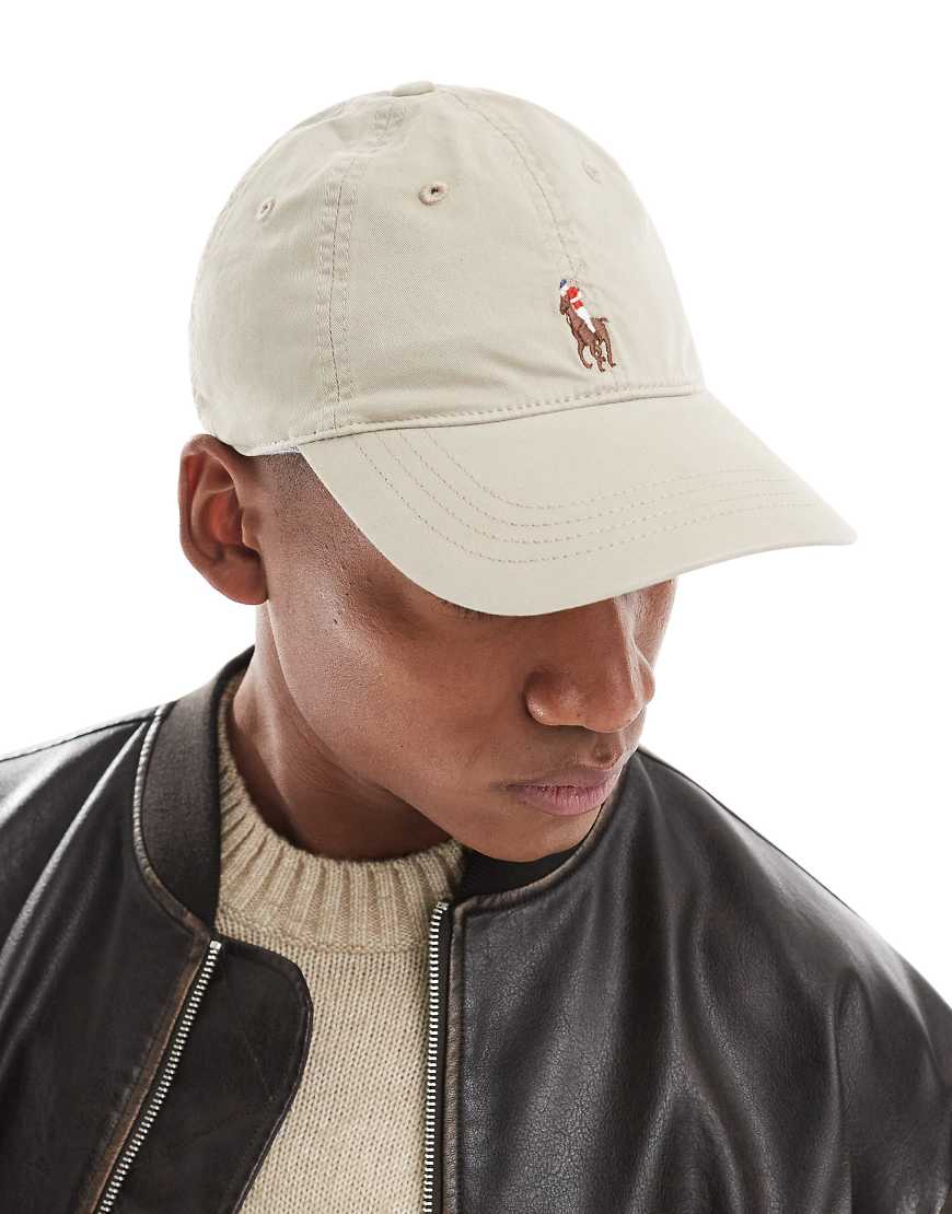 Polo Ralph Lauren - Baseballkappe aus Stretch-Twill mit Polospielerlogo in Beige-Neutral