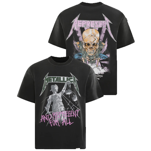 Represent Heren metallic justice t-shirt