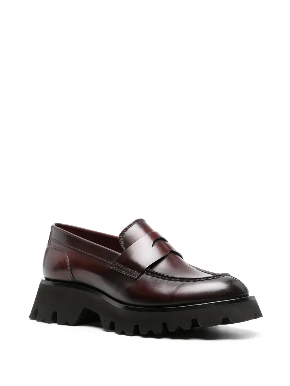 Santoni Alfie leren loafers - Rood
