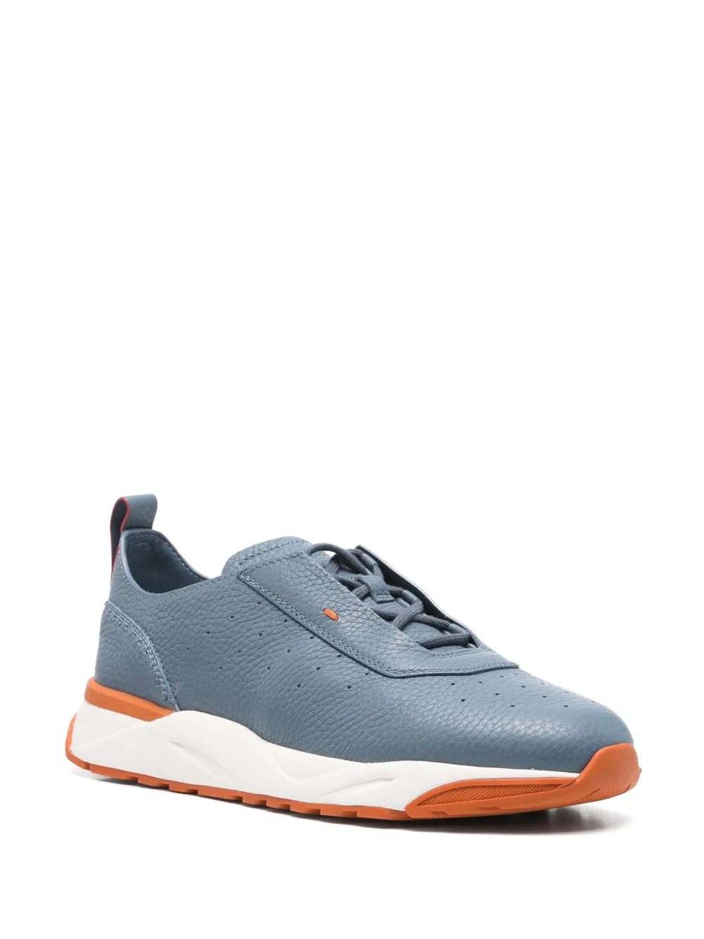 Santoni Geperforeerde sneakers - Blauw