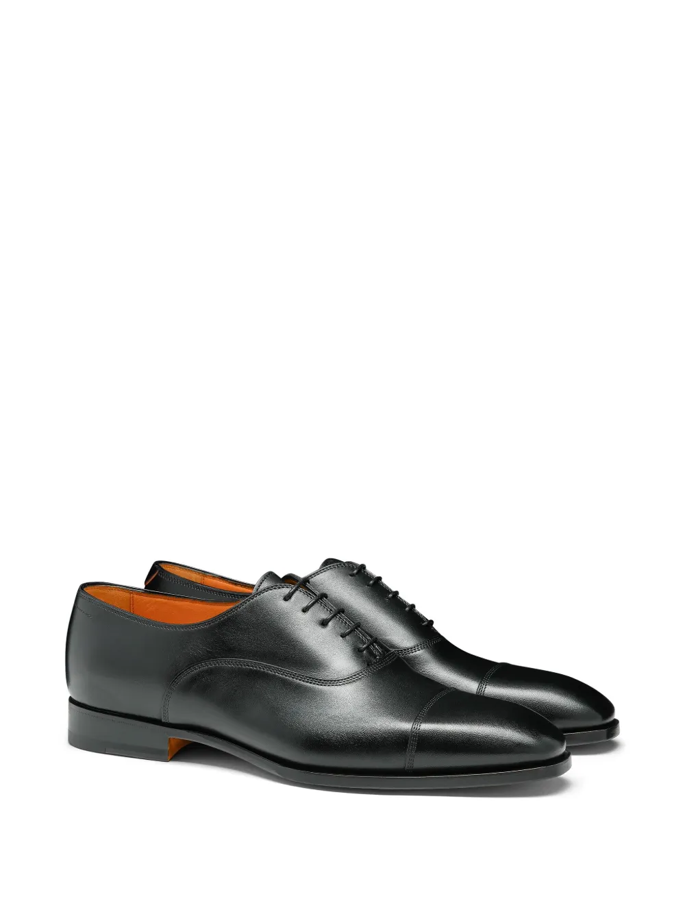 Santoni Leren Oxford schoenen - Zwart