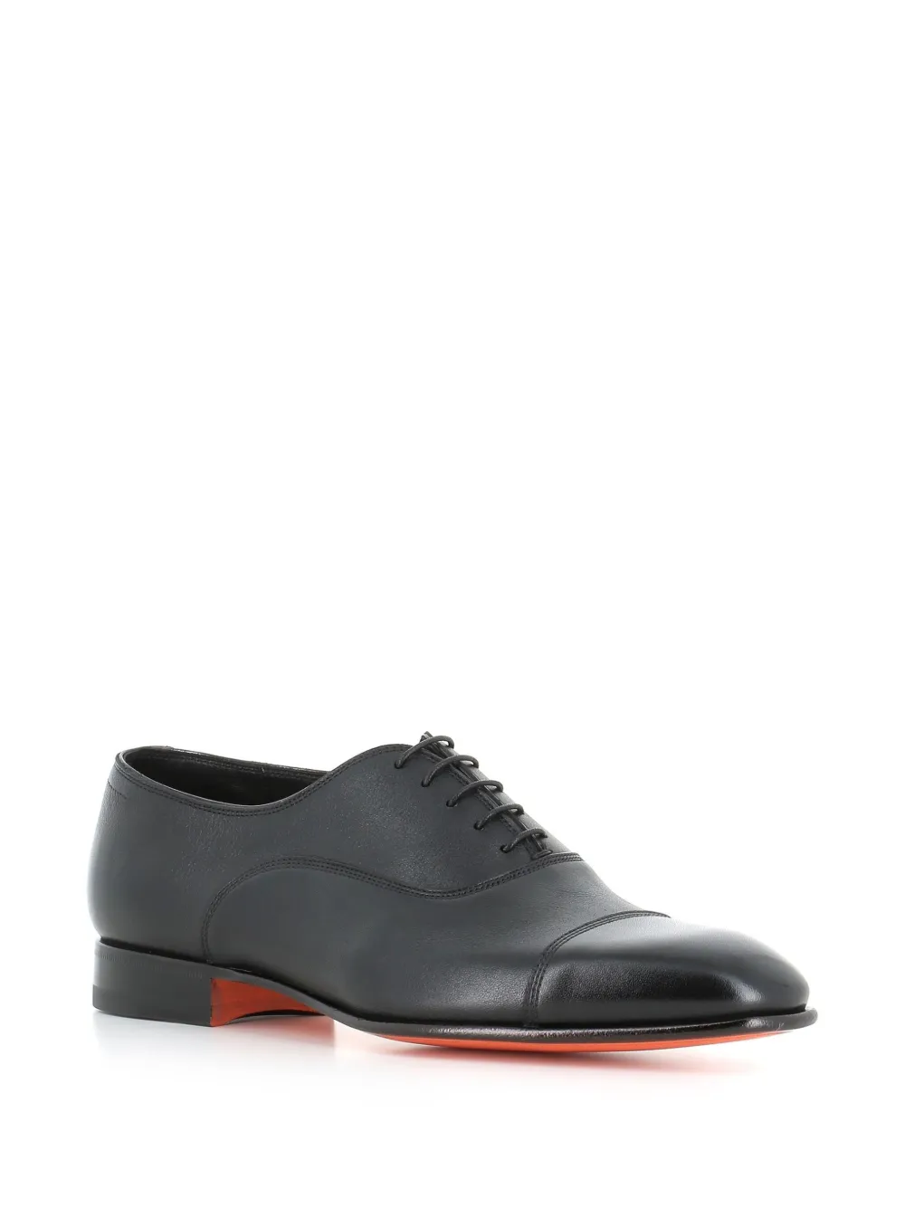 Santoni Leren Oxford schoenen - Zwart