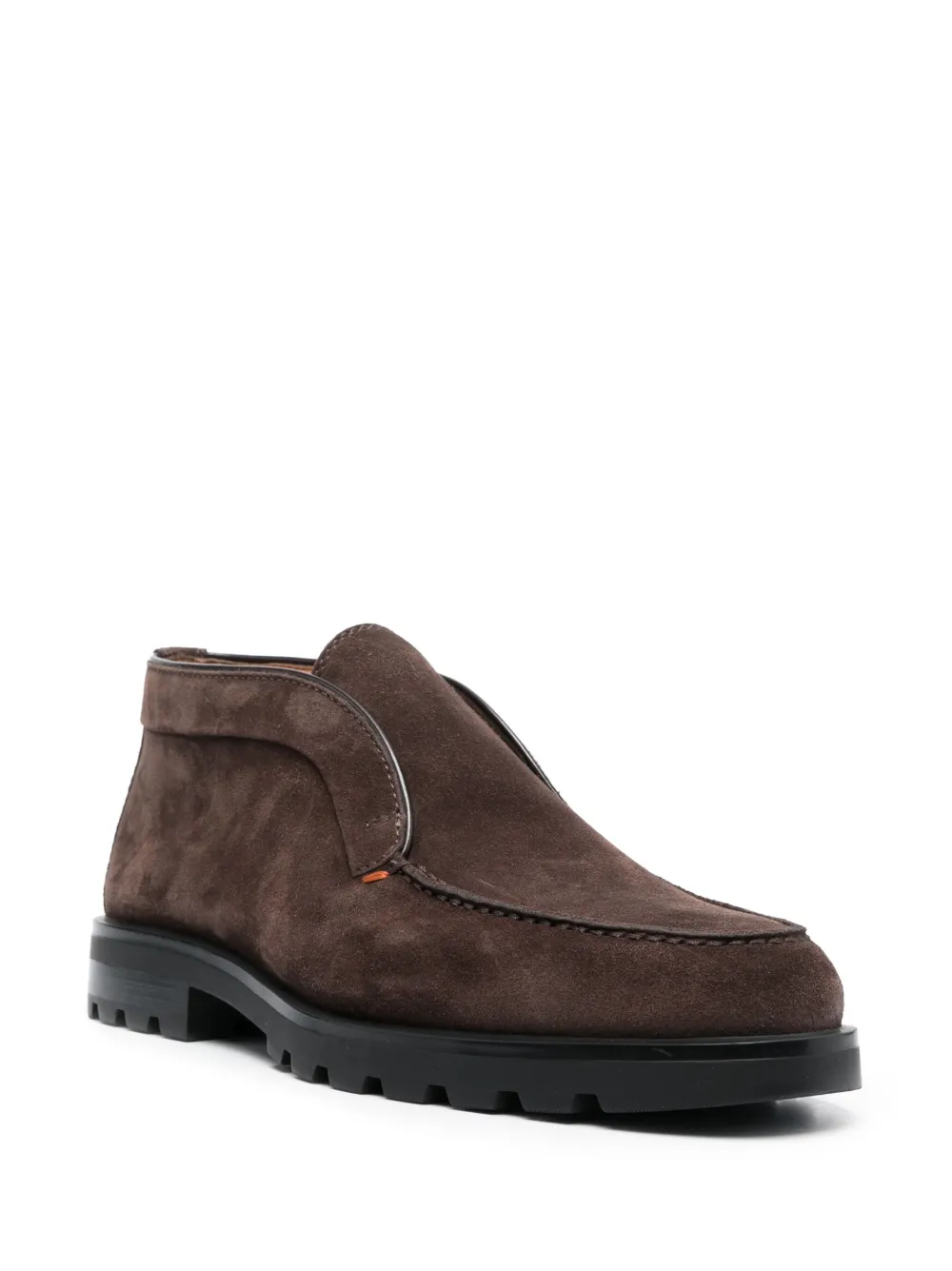 Santoni Leren loafers - Bruin