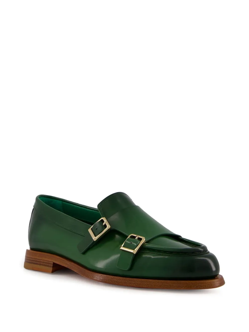 Santoni Leren loafers - Groen