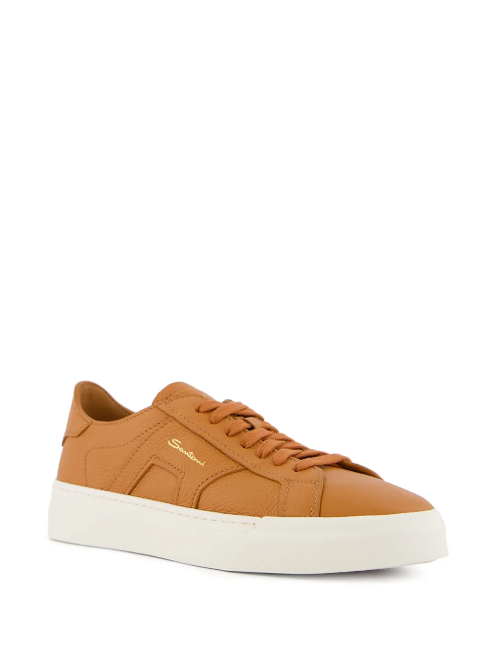 Santoni Leren sneakers - Beige