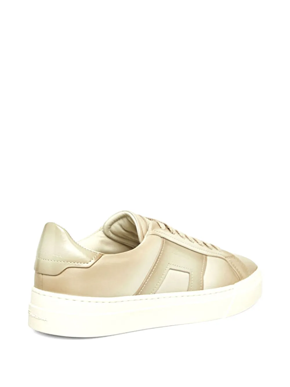 Santoni Sneakers met leren vlakken - Beige