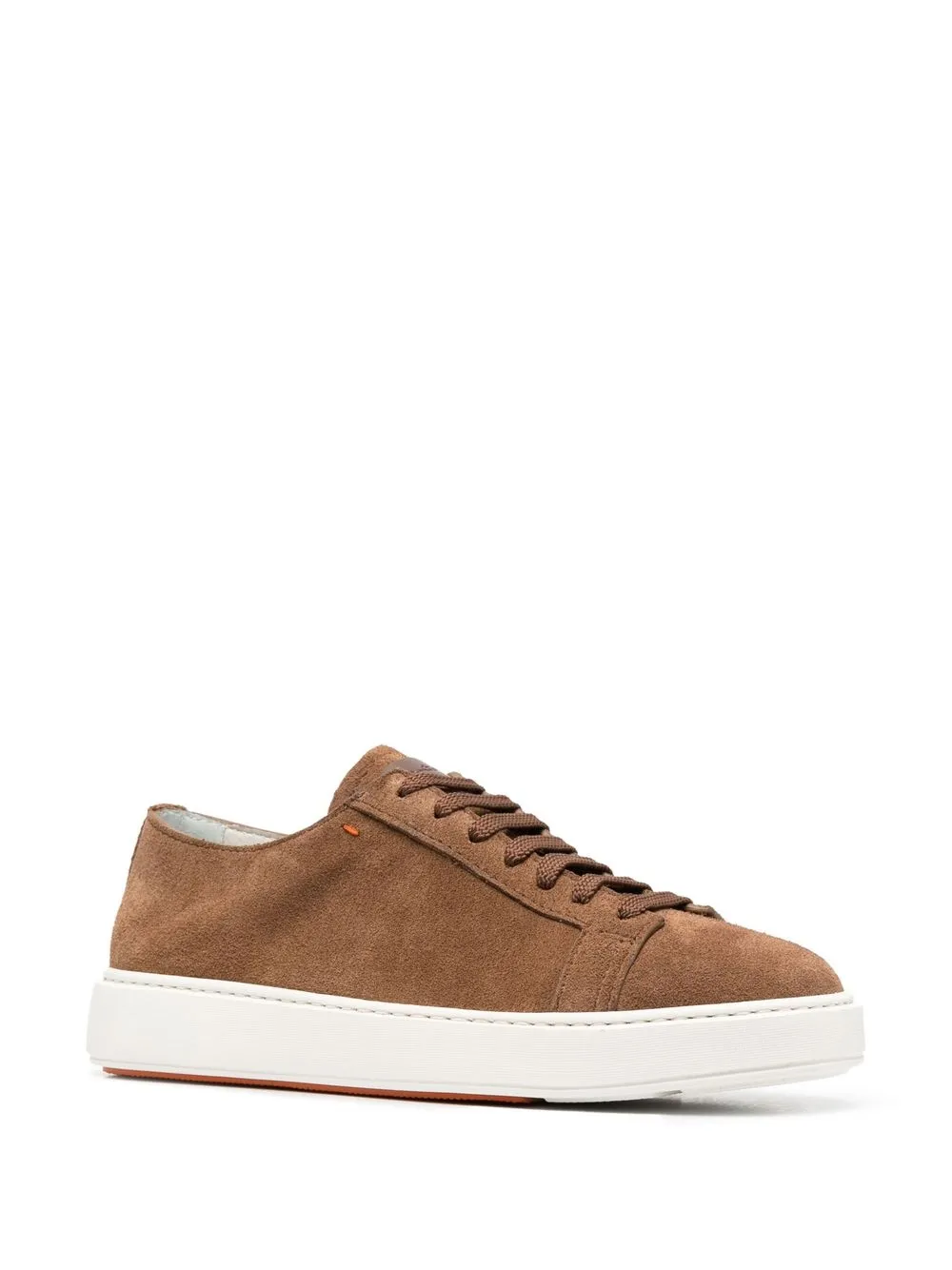 Santoni Sneakers met logo-reliëf - Bruin