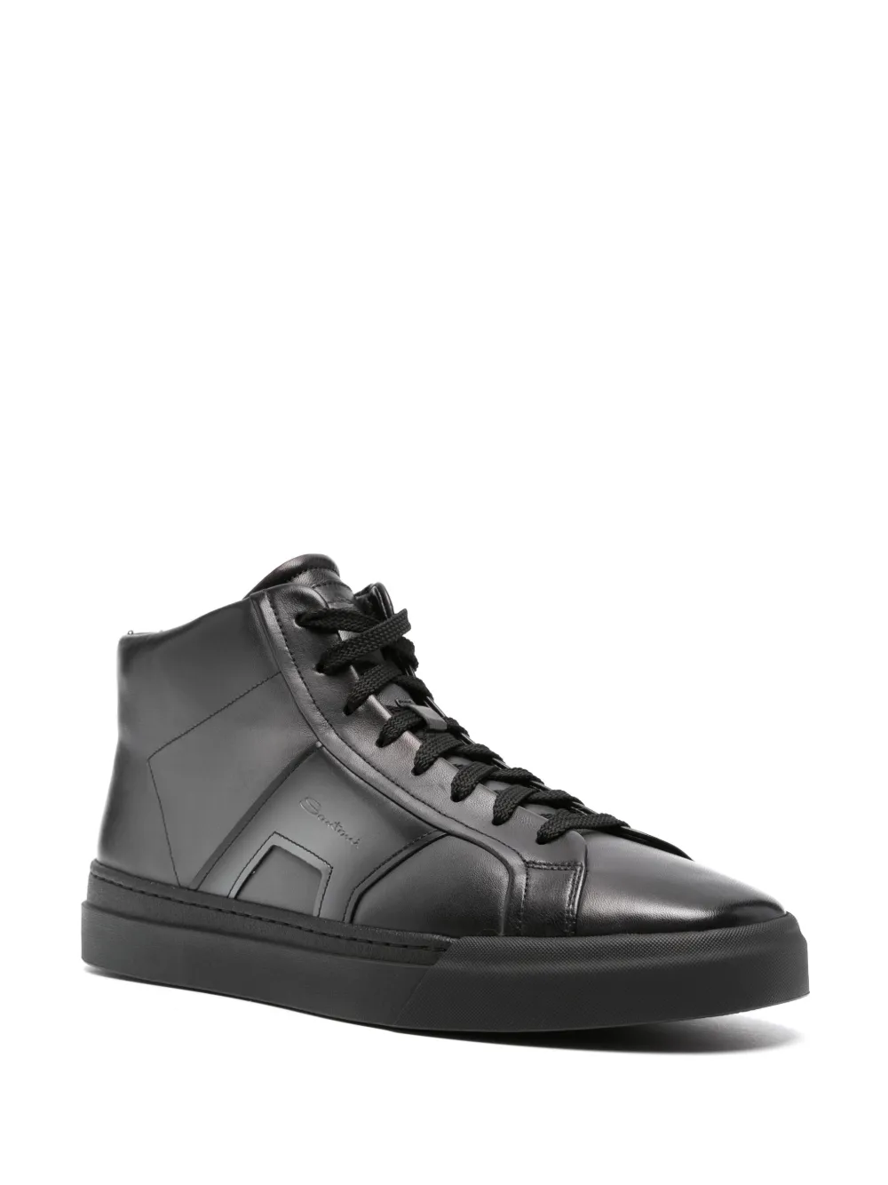 Santoni Sneakers met logo-reliëf - Grijs