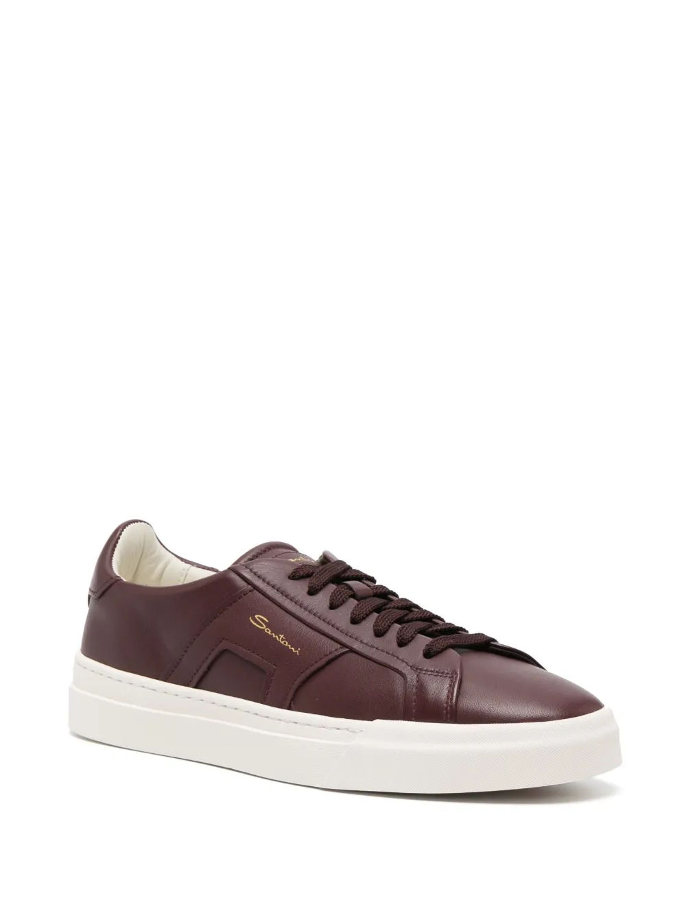 Santoni Sneakers met logoprint - Rood