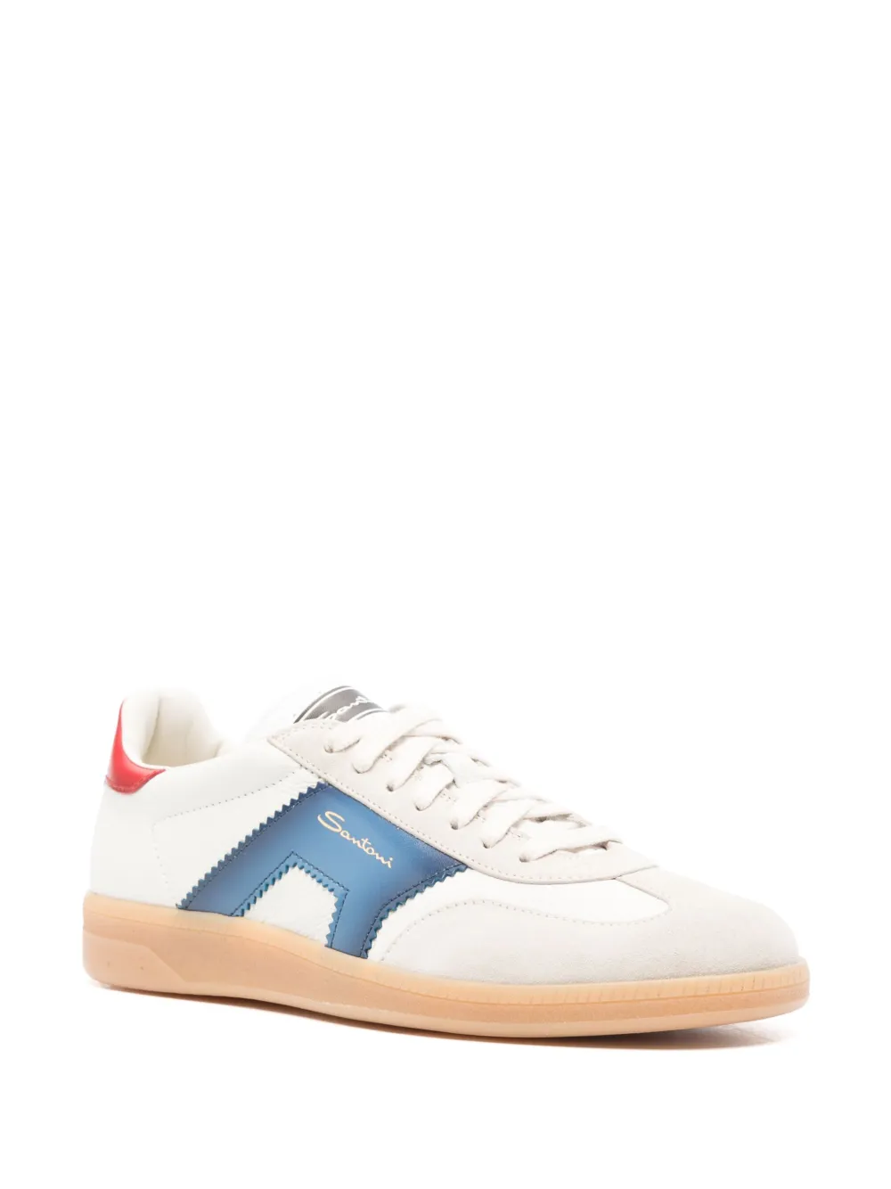 Santoni Sneakers met vlakken - Beige