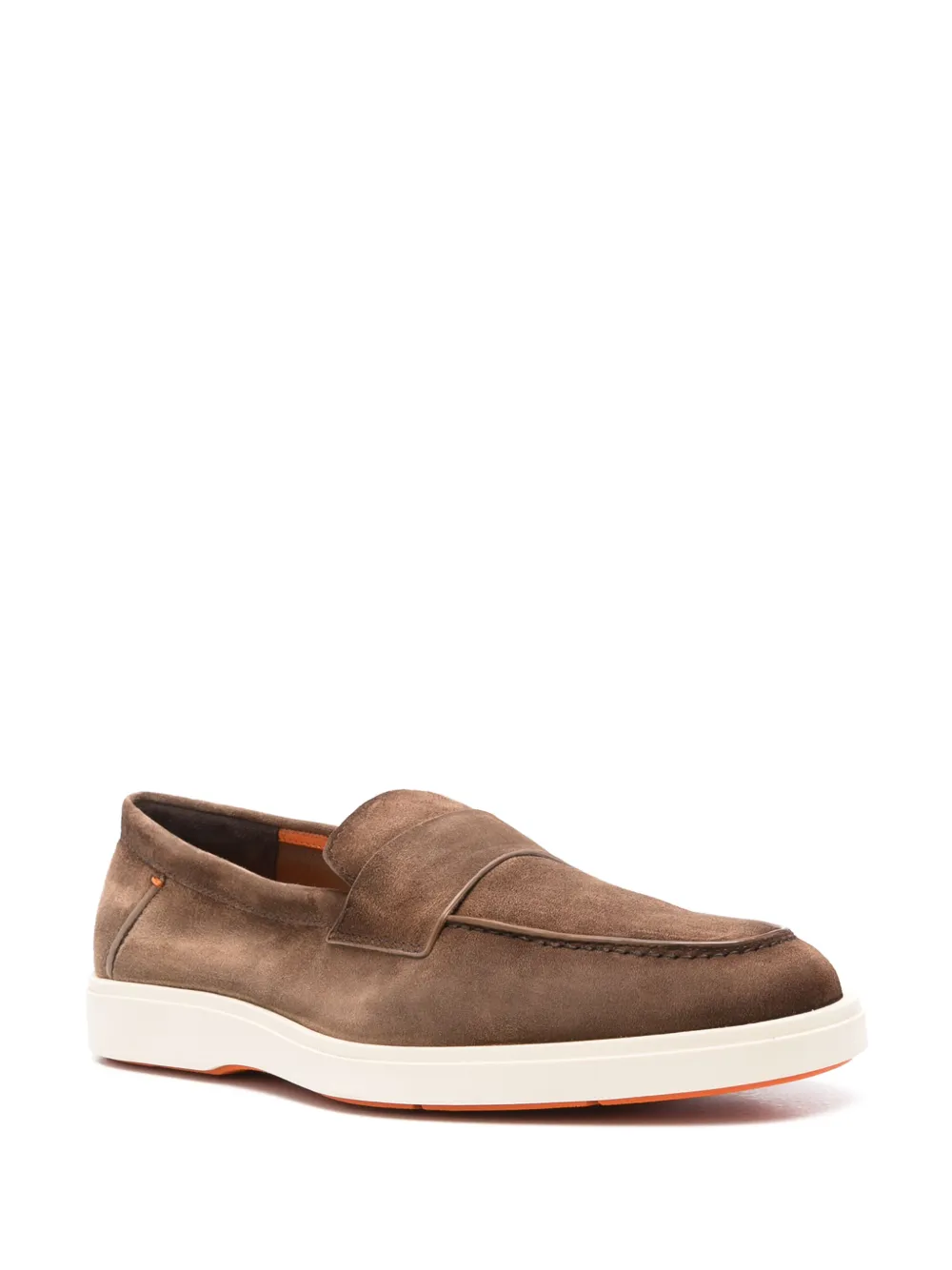 Santoni Suède loafers - Bruin