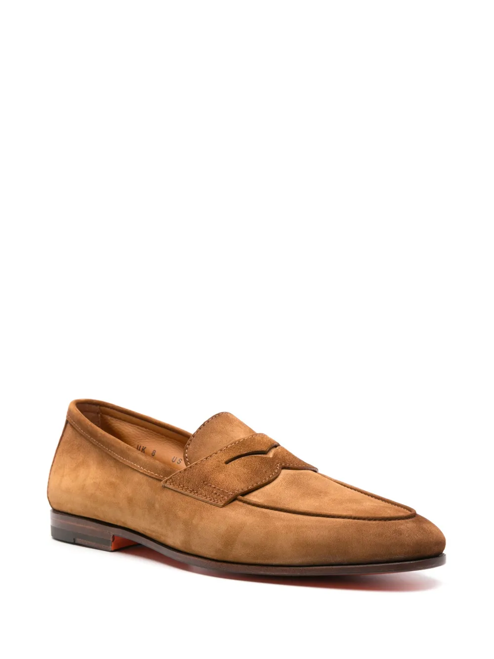 Santoni Suède loafers - Bruin