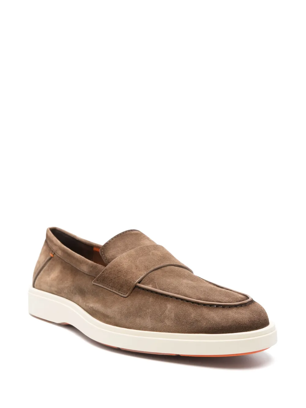 Santoni Suède loafers - Bruin