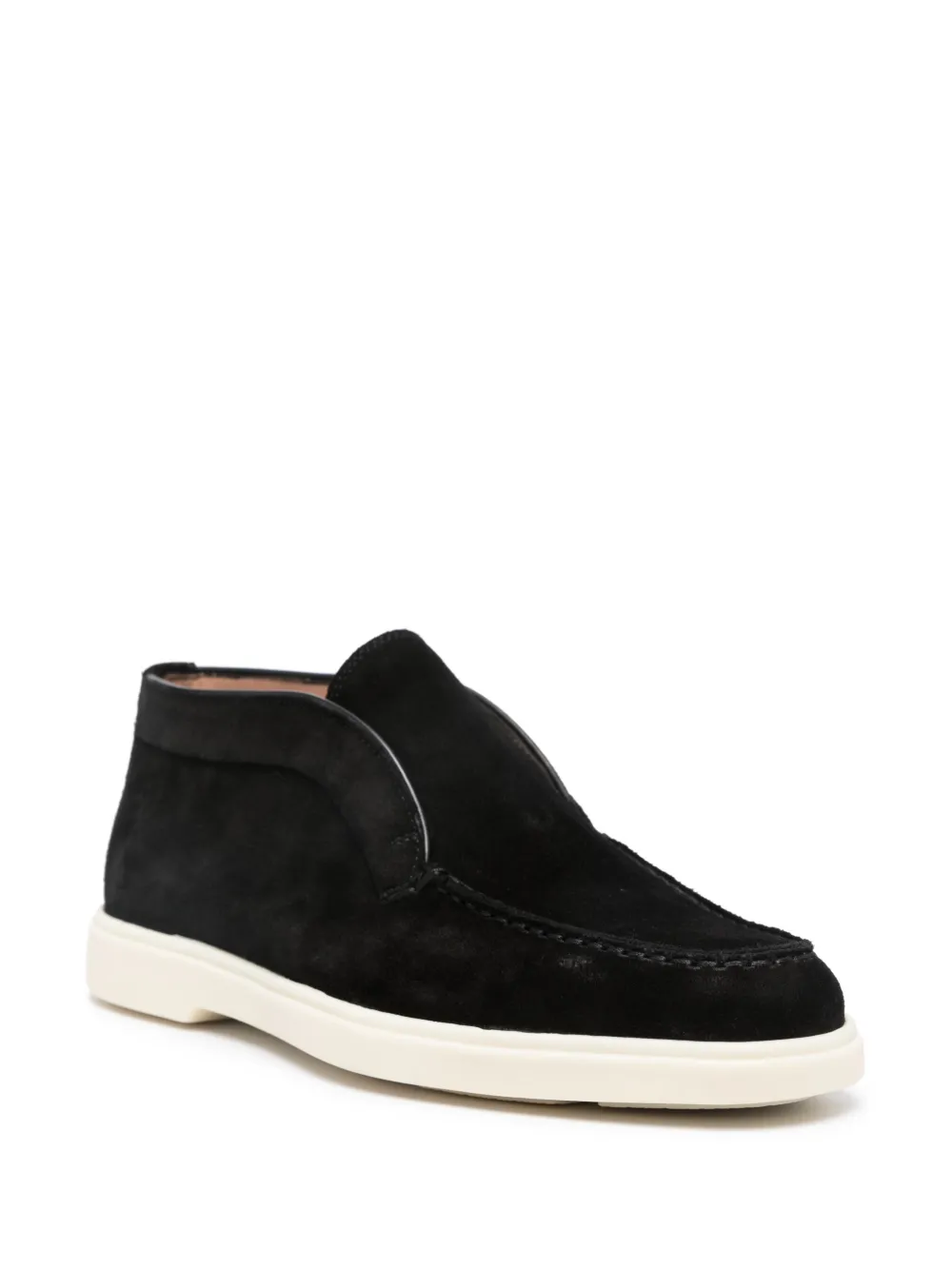 Santoni Suède loafers - Zwart