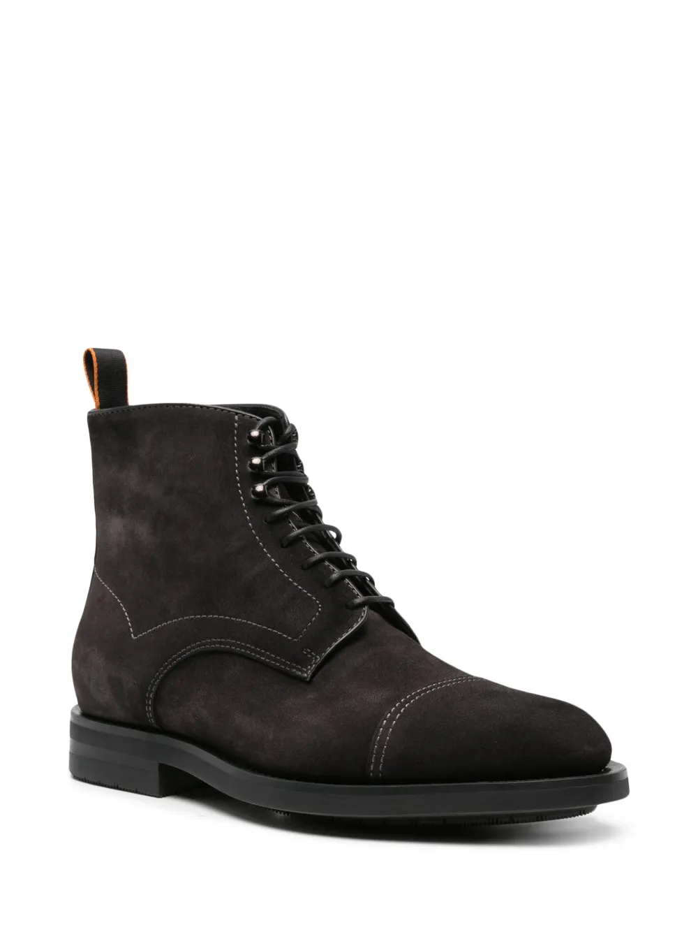 Santoni Suède veterlaarzen - Grijs