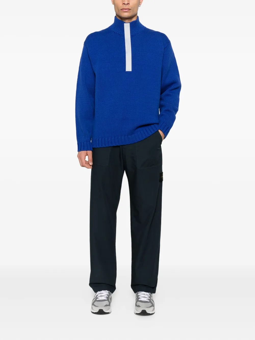 Stone Island 3100005 broek met opgestikte zak - Blauw