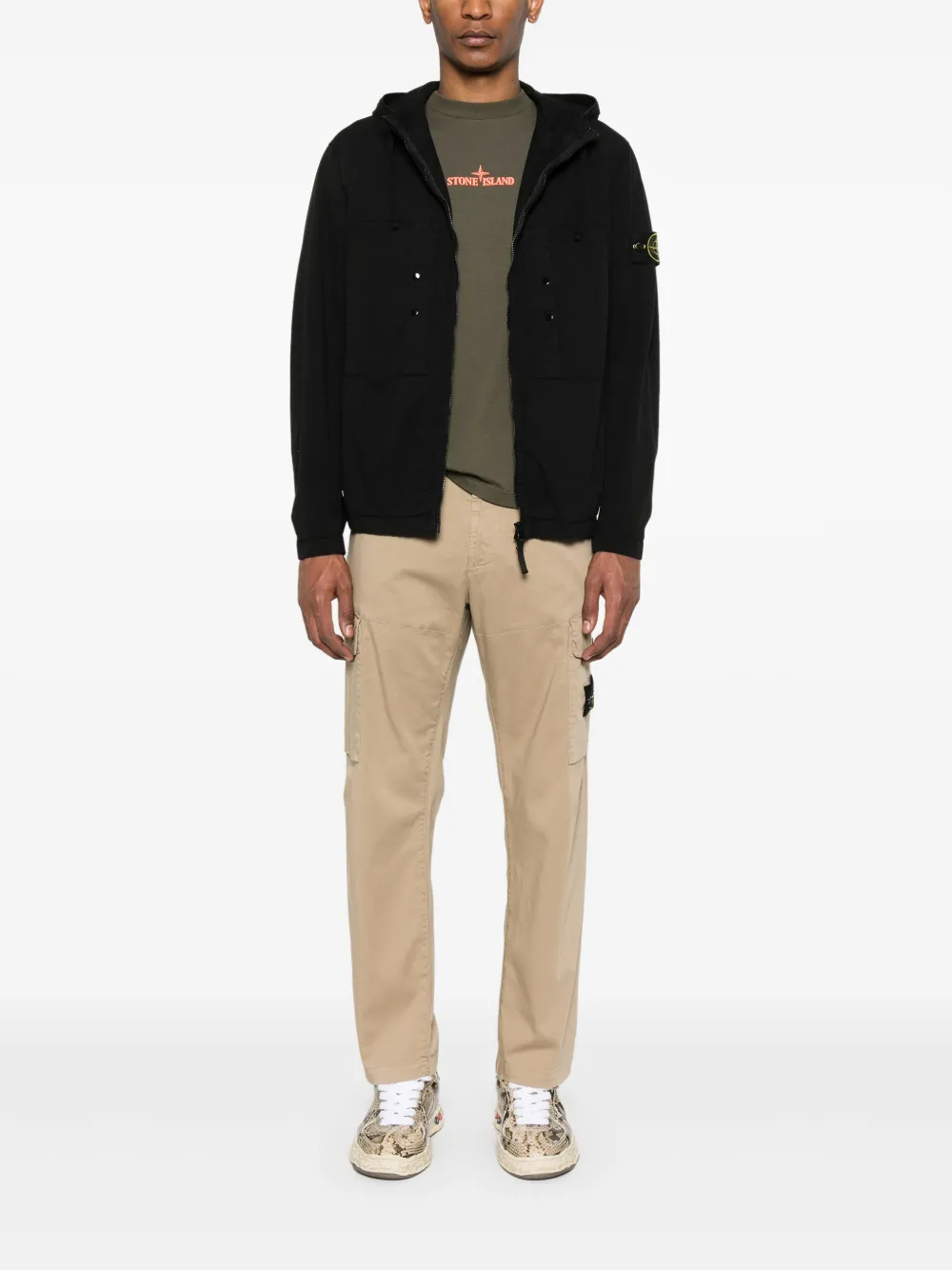 Stone Island Broek met Compass-logopatch - Beige