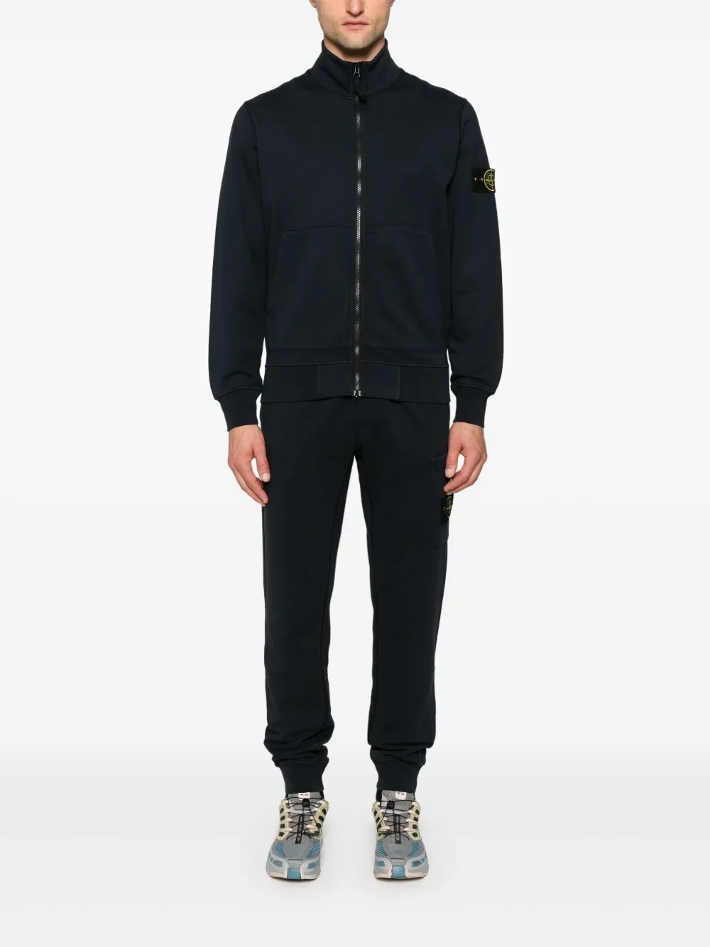 Stone Island Broek met Compass-logopatch - Blauw