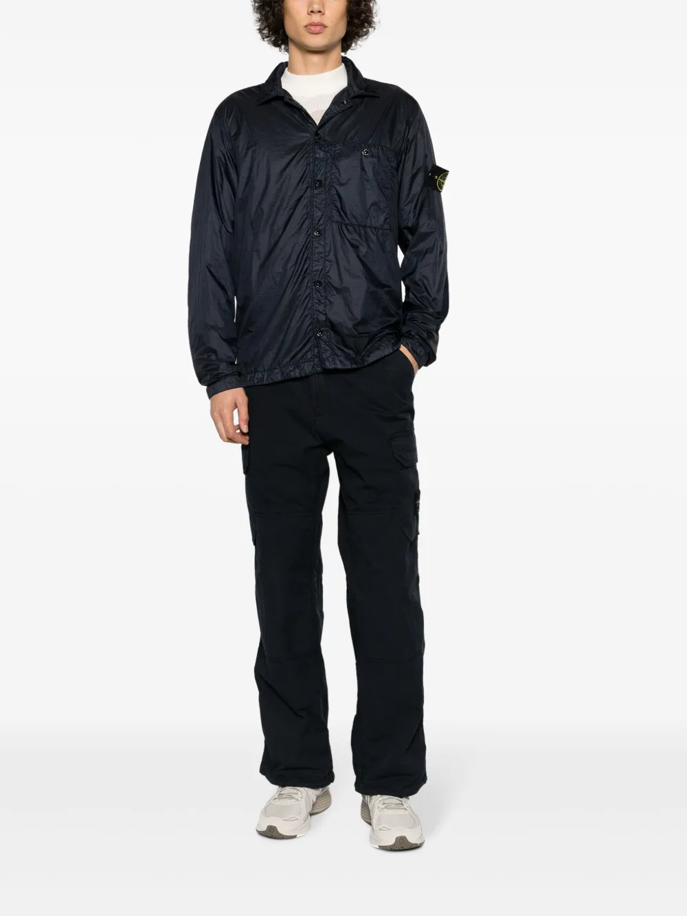 Stone Island Broek met Compass-logopatch - Blauw