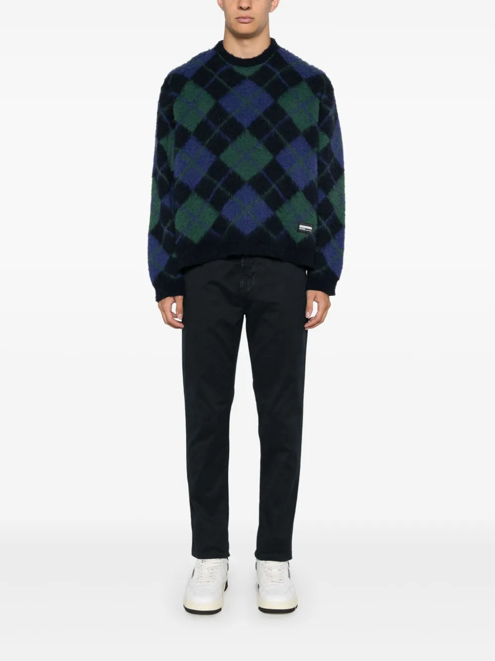 Stone Island Broek met Compass-logopatch - Blauw