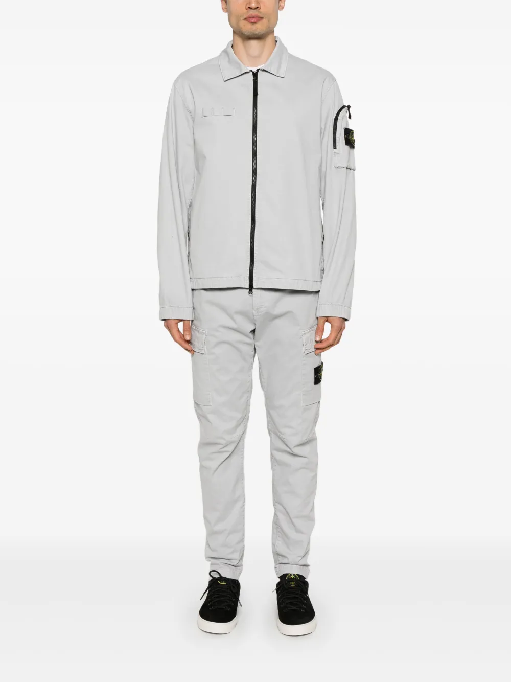 Stone Island Broek met Compass-logopatch - Grijs