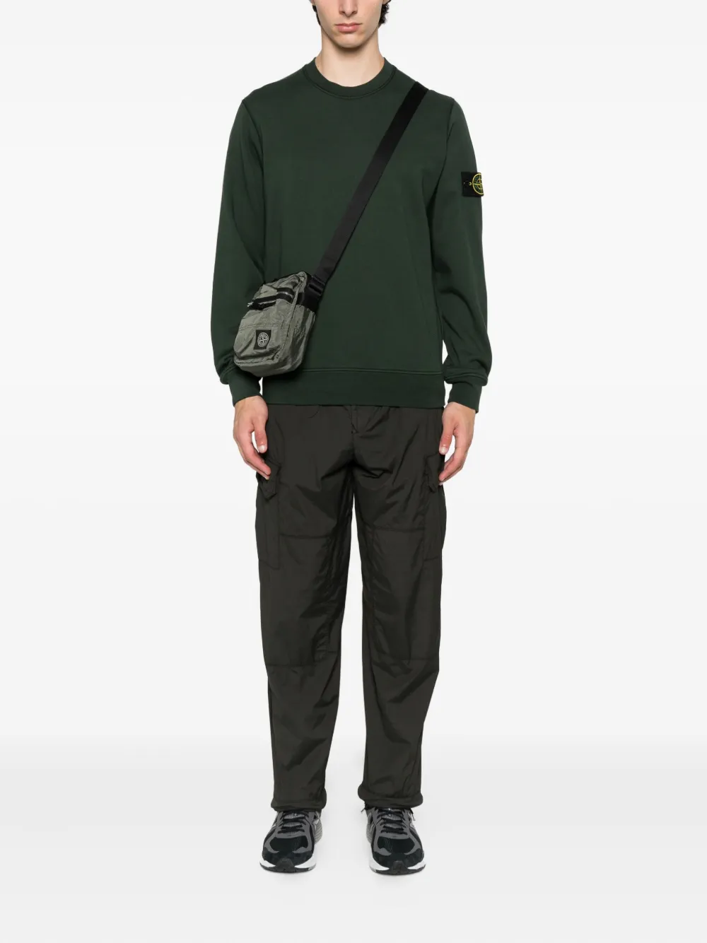 Stone Island Broek met cargo zak - Zwart