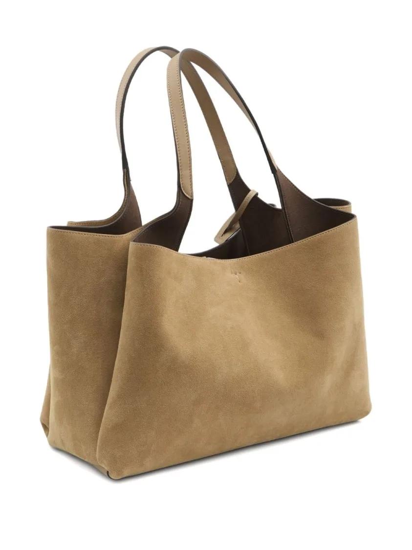 Tod's Shoppers & Totes - Spacious Beige Suede Tote Bag in beige