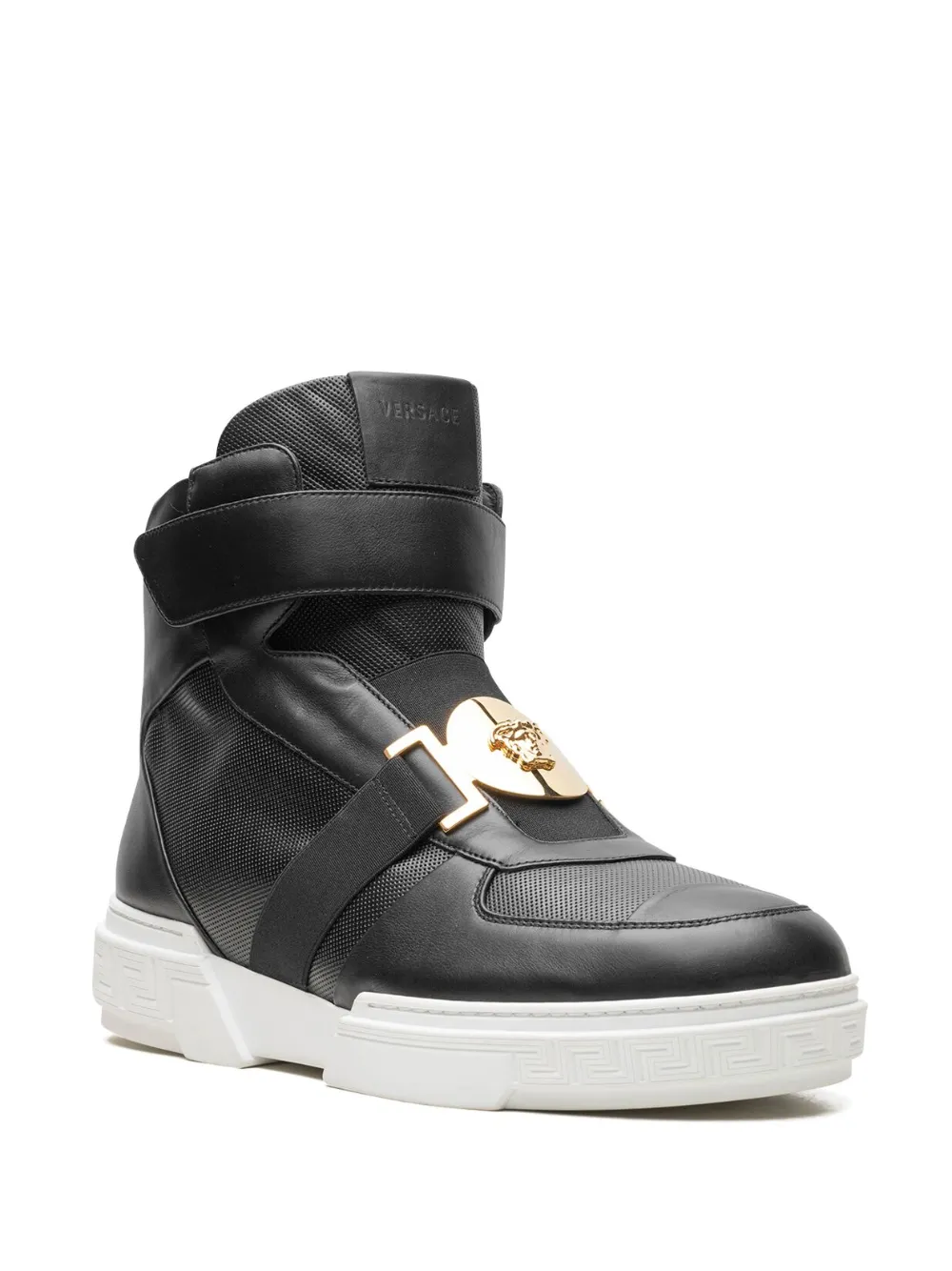 Versace High-top "Black" sneakers met Medusa-plakkaat - Zwart