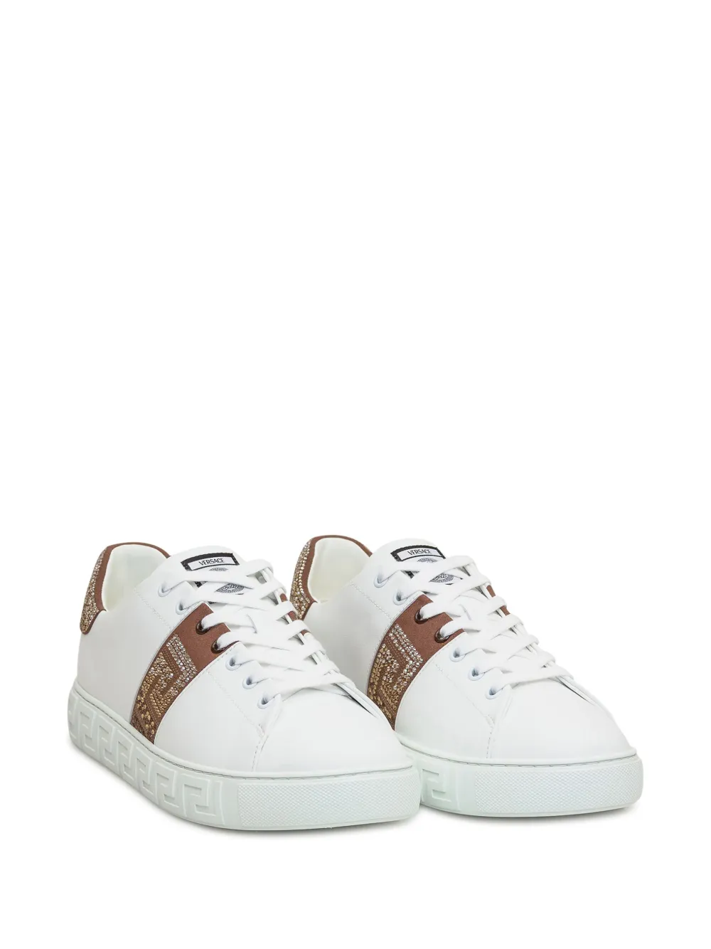 Versace Sneakers met logo-applicatie - Wit