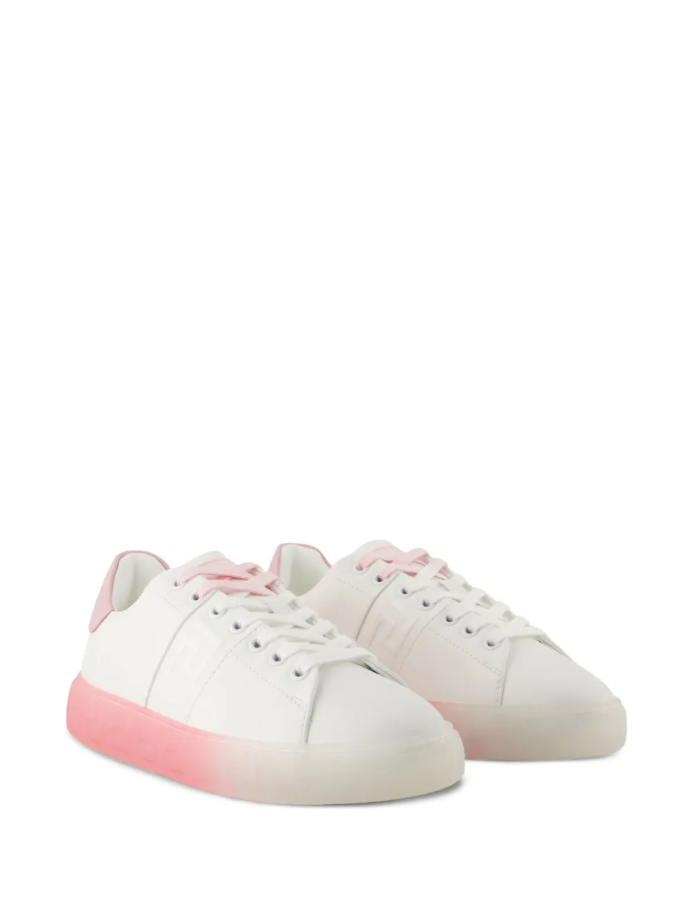 Versace Sneakers met logo-reliëf en kleurverloop - Wit