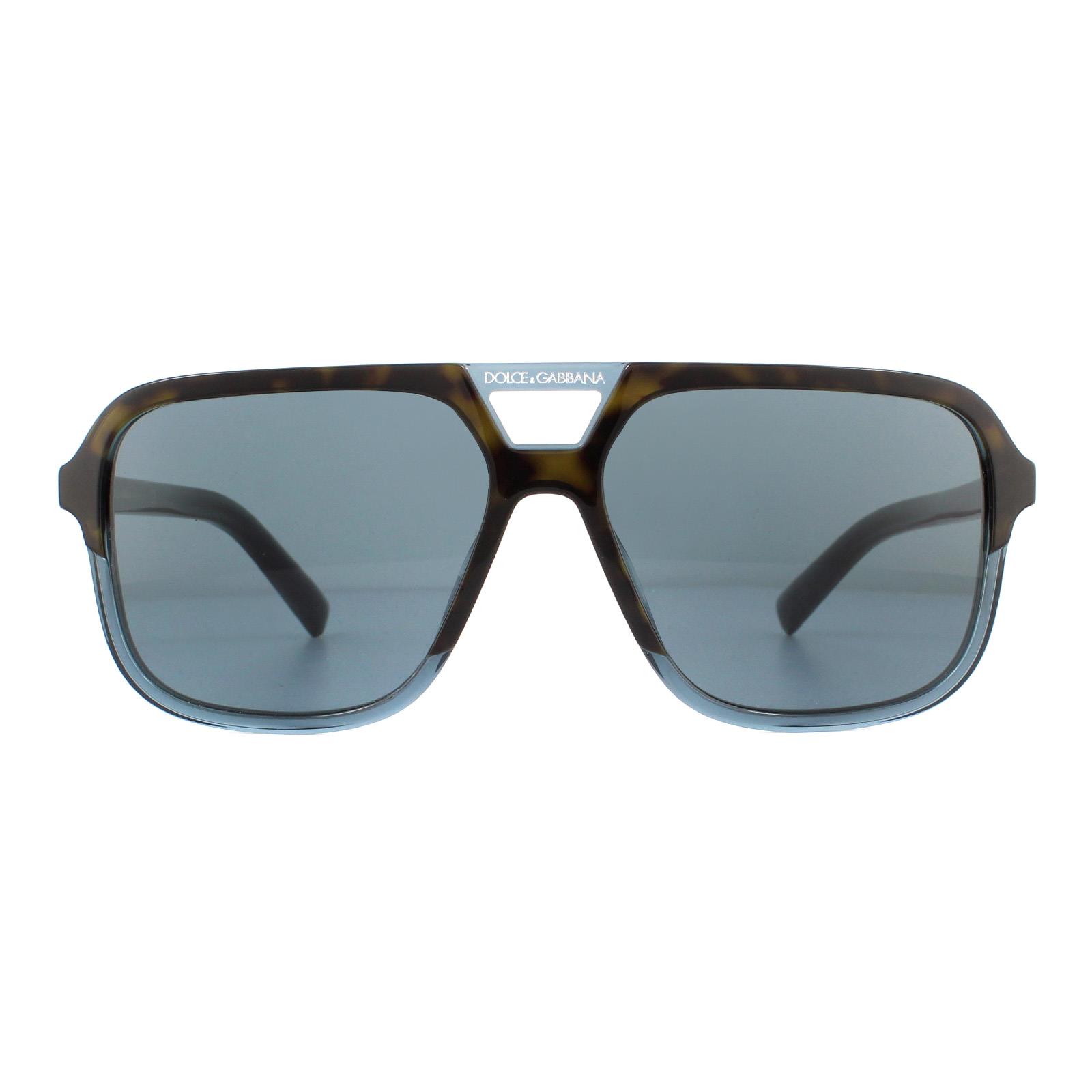 Dolce & Gabbana Zonnebril DG4354 320980 Havana Transparent Blauw Bruin Verloop